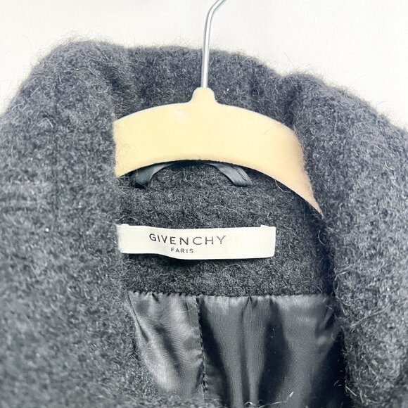 GIVENCHY Oversized Collar Alpaca Wool Mohair Peacoat Size 40, US 8 - Picture 3 of 7